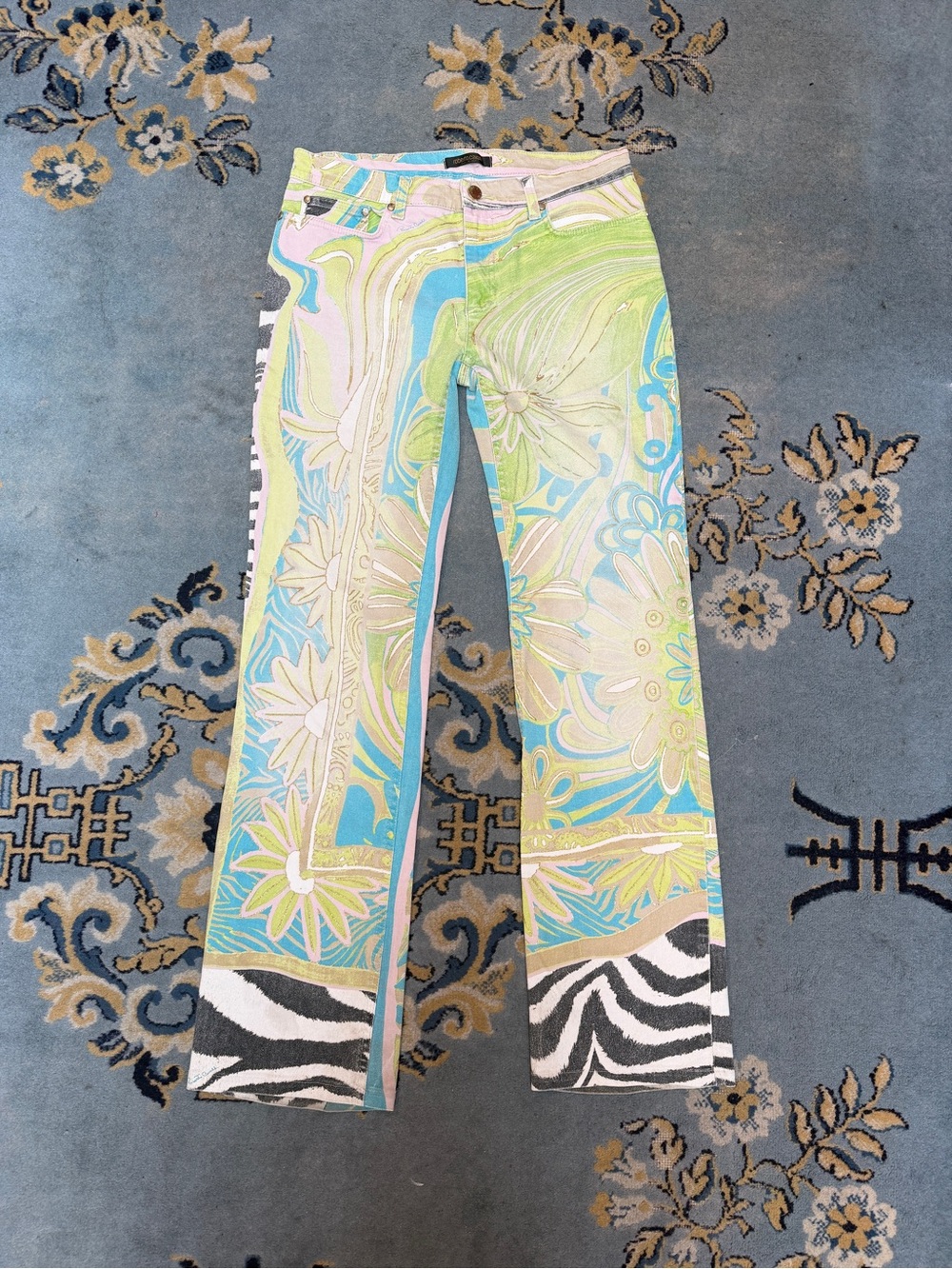 Vintage Roberto Cavalli All Over Print Jeans